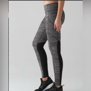 lululemon athletica Gray and Black Leggings
